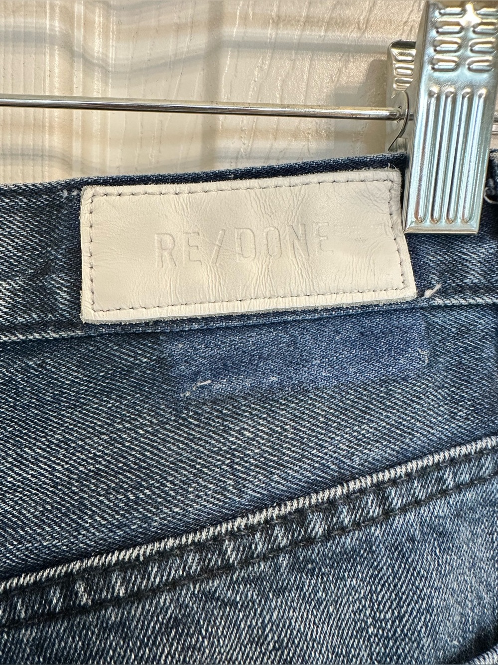 Re/Done High-Rise Wide-Leg Jeans in Midnight Size 28 $315 - Picture 5 of 9